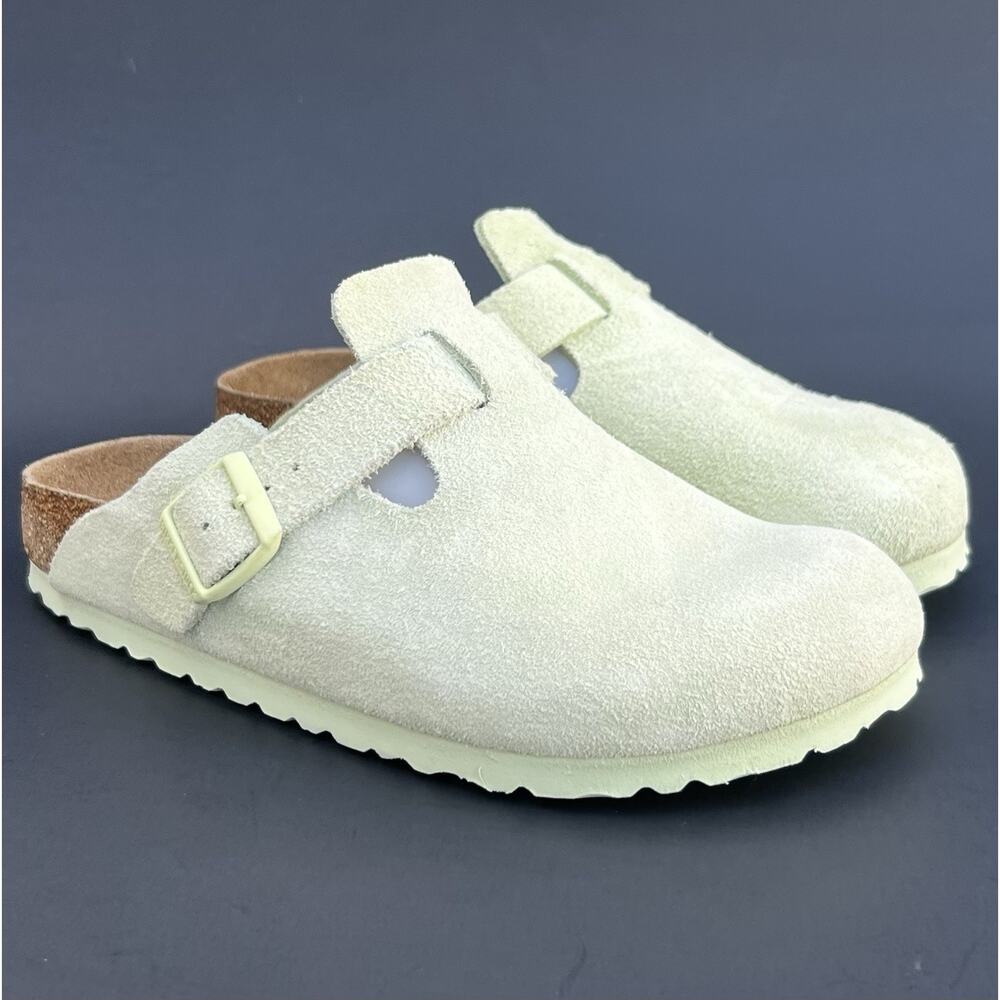 BIRKENSTOCK Boston Soft Footbed Clog Pistachio Women's Size 6-6.5 US / 37 EU